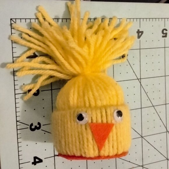 Yellow Yarn Chick Pom Pom Googly Eyes - Picture 2 of 8